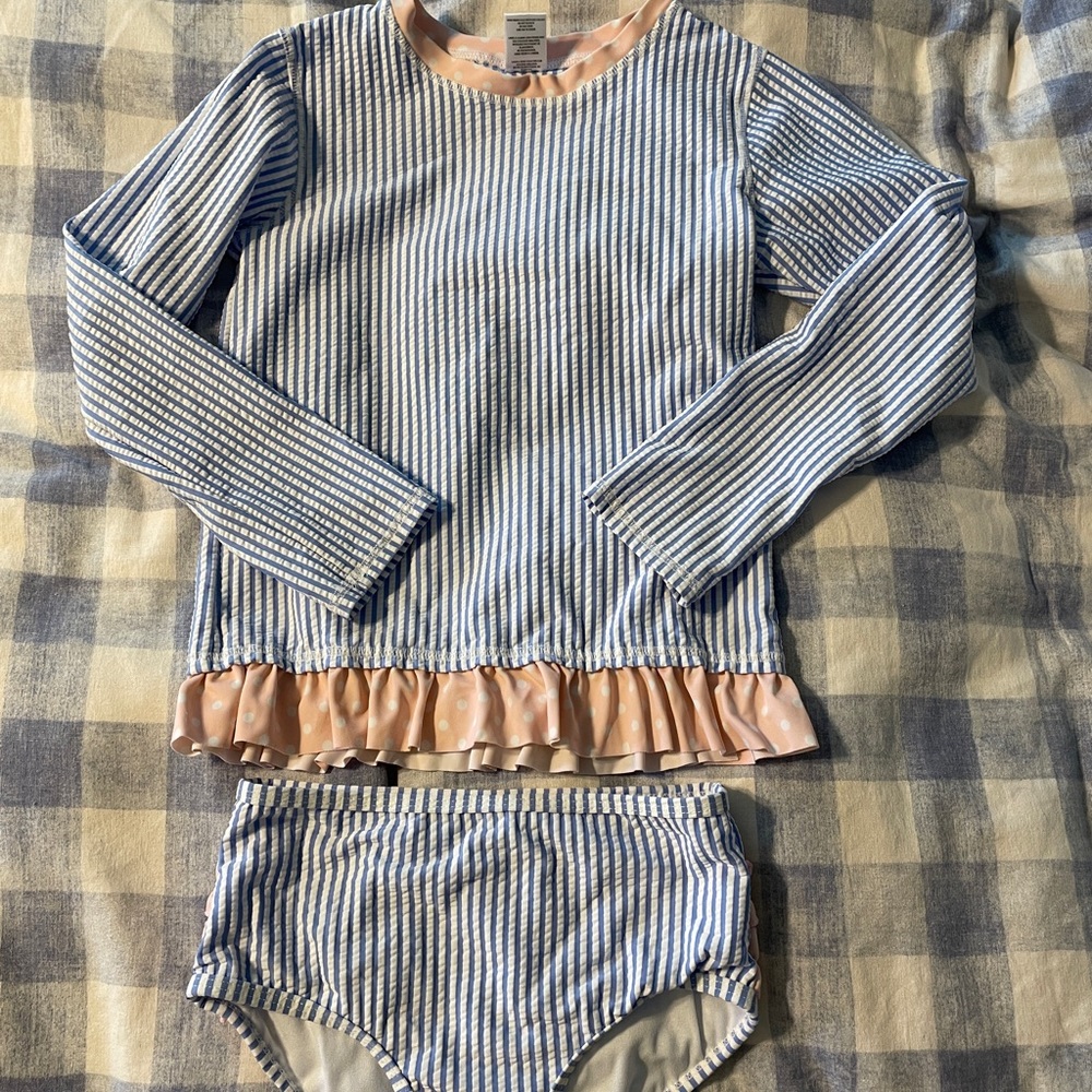 Ruffle Butts swim set size 7